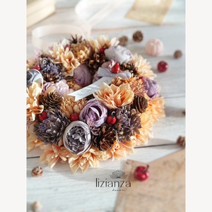 Coroniță de toamnă pentru ușă  Lia - casă & stil de viață - accesorii pentru decorat casa - decorațiuni de geam și decorațiuni de ușă  - ornamente de ușă  - Artynos.ro