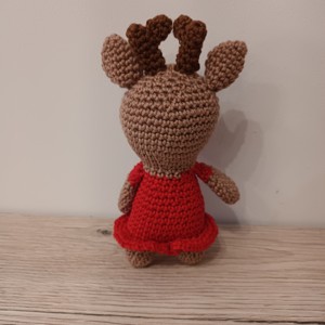 Amigurumi fată ren - crăciun - decorațiuni de crăciun de casă - spiriduși de crăciun - Artynos.ro