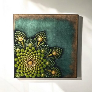 Aur verde mandala punctată -  - Artynos.ro