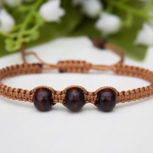 Bratara macramé impletita - Margele maro, , , ARTYNOS