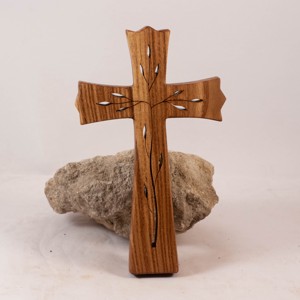 Cruce din lemn cu model, cruce de perete , Casa & Stil de viata, Accesorii religioase, Cruce, Prelucrarea lemnului, ARTYNOS