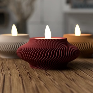 Suport pentru lumânări tip pastilă cu LED-uri 3D Lunar - casă & stil de viață - lumânări, parfumuri, arome - suport lumânări - Artynos.ro
