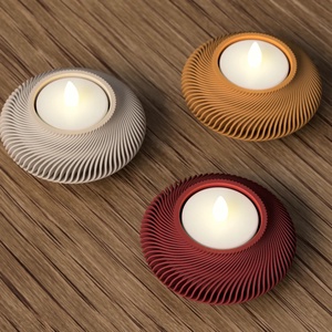 Suport pentru lumânări tip pastilă cu LED-uri 3D Lunar - casă & stil de viață - lumânări, parfumuri, arome - suport lumânări - Artynos.ro