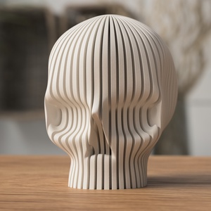 Craniu 3D, suport pentru lumanari LED - 3D koponya szobor, ledes mécsestartó - Artynos.ro
