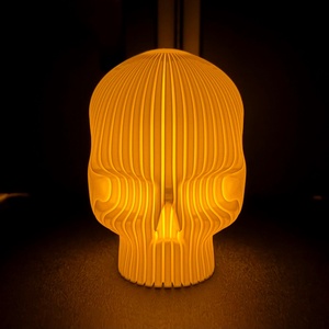 Craniu 3D, suport pentru lumânări LED - 3D koponya szobor, ledes mécsestartó - casă & stil de viață - accesorii pentru decorat casa - halloween - tot ce ai nevoie pentru petrecere! - figurine halloween - Artynos.ro