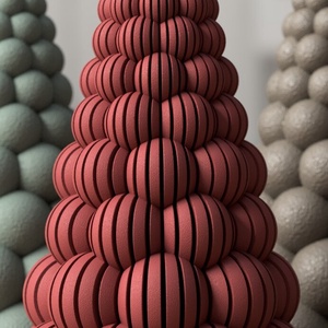 Decorațiune 3D pentru bradul de Crăciun, cu nervuri - crăciun - decorațiuni de crăciun de casă - pom de crăciun  - Artynos.ro