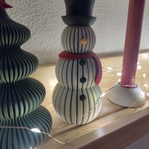 Om de zăpadă 3D - 3D hóember - accesorii de crăciun - decorațiuni de crăciun de casă - spiriduși de crăciun, figurine - Artynos.ro