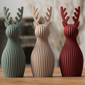 Ren 3D cu coarne lungi - 3D rénszarvas hosszú agancsos - crăciun - decorațiuni de crăciun de casă - decor pentru masă de crăciun - Artynos.ro