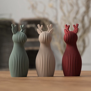 Ren 3D cu coarne scurte. - 3D rénszarvas rövid agancsos - crăciun - decorațiuni de crăciun de casă - decor pentru masă de crăciun - Artynos.ro