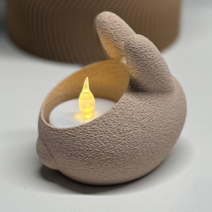 Suport pentru lumanari tip pastila cu LED-uri 3D, iepuras, Casa & Stil de viata, Lumanari, parfumuri, arome, Suport de lumanari, Altele, ARTYNOS
