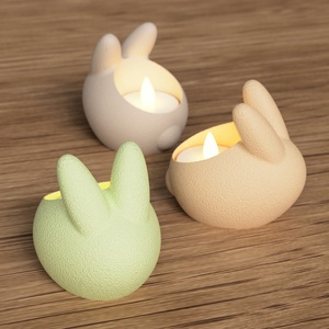 Suport pentru lumânări tip pastilă cu LED-uri 3D, iepuraș - casă & stil de viață - lumânări, parfumuri, arome - suport de lumânări - Artynos.ro