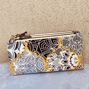 Geanta de toaleta cu model, format din 3 piese, portofel, Genti si portofele, Genti cosmetice, Cusatura, ARTYNOS