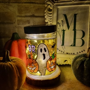 Borcan Vitraliu  Trick or Treat - casă & stil de viață - lumânări, parfumuri, arome - lumânare - lumânări artizanale - Artynos.ro