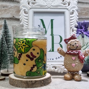 Borcan Vitraliu Turte Dulci, Casă & Stil de viață, Lumânări, parfumuri, arome, Lumânare - lumânări artizanale, , ARTYNOS