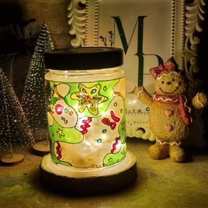 Borcan Vitraliu Turte Dulci - casă & stil de viață - lumânări, parfumuri, arome - lumânare - lumânări artizanale - Artynos.ro