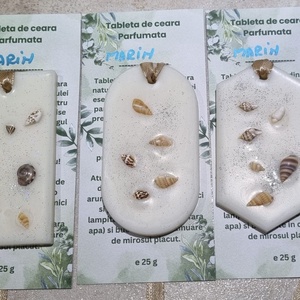 Set de 3 tablete parfumate din ceara - Marin - casă & stil de viață - lumânări, parfumuri, arome - ceară parfumată - Artynos.ro