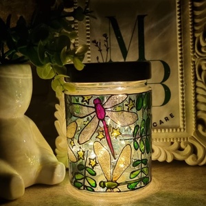 Borcan Libelule - accesorii nuntă - materiale decor pentru nuntă - lumânări de nuntă și suport lumânări - Artynos.ro