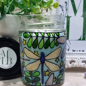 Borcan Libelule - accesorii nuntă - materiale decor pentru nuntă - lumânări de nuntă și suport lumânări - Artynos.ro