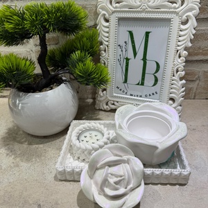 Set Cutie Trandafir - casă & stil de viață - accesorii pentru decorat casa - decorațiuni de masă și decorațiuni pentru rafturi  - boluri din ceramică, boluri decorative - Artynos.ro