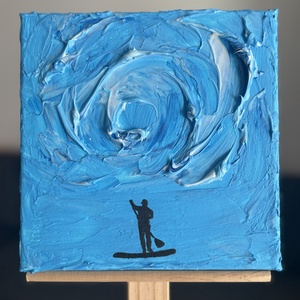 SURF / Tablou structurat handmade , Casa & Stil de viata, Decoratiuni de casa, Picturi murale, Tablouri/picturi pe panza, Obiecte pictate, ARTYNOS