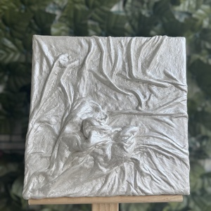 Tablou handmade cu suport de planta decorativa - arte vizuale și accesorii  - picturi - pictură acrilică - Artynos.ro