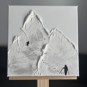 DU-MA LA MUNTE / Tablou structural 3D in relief handmade, Casa & Stil de viata, Decoratiuni de casa, Picturi murale, Tablouri/picturi pe panza, Obiecte pictate, Pictura, ARTYNOS