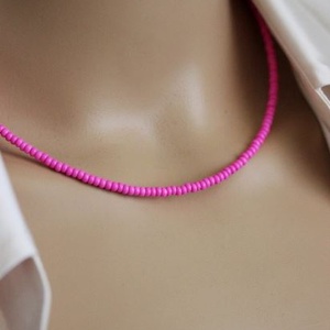 Choker finut roz fucsia - Artynos.ro
