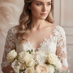 Coronita mireasa cu pietricele si cristale Swarovski  - accesorii nuntă - ornamente de păr de nuntă - accesorii păr nuntă - Artynos.ro