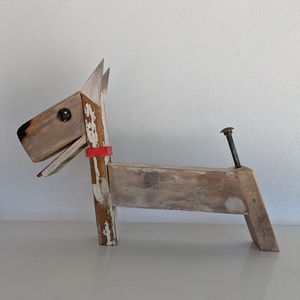 Sweet dog - arte vizuale și accesorii  - sculptură - statuie lemn - Artynos.ro