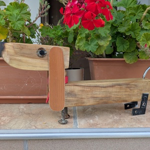 Teckel cu cravata rosie - casă & stil de viață - accesorii pentru decorat casa - decorațiuni de masă și decorațiuni pentru rafturi  - sculptură de carte, carte pliată - Artynos.ro