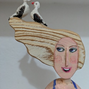 Figurina cu pescarusi - arte vizuale și accesorii  - sculptură - sculpturi și figurine din ceramică - Artynos.ro