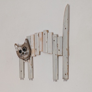 Pisica speriata - casă & stil de viață - accesorii pentru decorat casa - decorațiuni de pereți, decorațiuni suspendate - decorațiuni perete, macramé - Artynos.ro