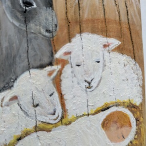 Holy Night. Pictura pe lemn - crăciun - cadouri de moș crăciun - cadouri de moș crăciun - Artynos.ro