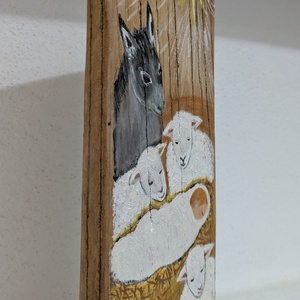 Holy Night. Pictura pe lemn - crăciun - cadouri de moș crăciun - cadouri de moș crăciun - Artynos.ro