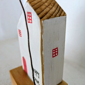 Casuta happy, din lemn - accesorii nuntă - amintiri și cadouri de nuntă - cadou nuntă - cutie de bani - Artynos.ro