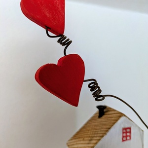 Casuta happy, din lemn - accesorii nuntă - amintiri și cadouri de nuntă - cadou nuntă - cutie de bani - Artynos.ro