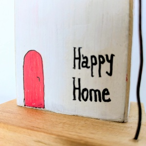 Casuta happy, din lemn - accesorii nuntă - amintiri și cadouri de nuntă - cadou nuntă - cutie de bani - Artynos.ro