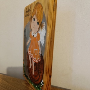 Ingeras păzitor. Pictura pe lemn. - arte vizuale și accesorii  - picturi - email - Artynos.ro