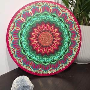 Gold Mandala, Arte vizuale si accesorii , Picturi, Pictura acrilica, Pictura, ARTYNOS