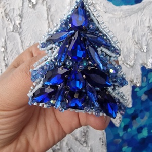 Brosa Bradut Albastru - Artynos.ro