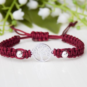 Bratara macramé impletita - Tree of Life burgundy, , , ARTYNOS