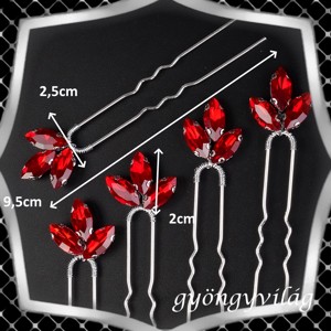 Bijuterii, ornamente de păr, catarame de păr: nuntă, mireasă, ornament de păr casual, ES-H-TŰ40e-roșu 5pcs/pack -  - Artynos.ro