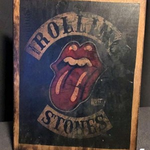 Rolling Stones imagine din lemn, Casa & Stil de viata, Accesorii pentru decorat casa, Picturi murale, Arta de perete din lemn, , ARTYNOS