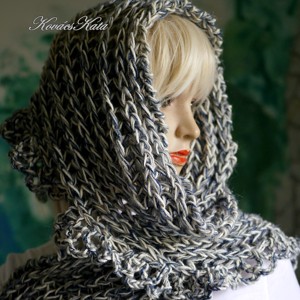 EMMI SHIRT - sal romantic tricotat manual din bumbac-acrilic, Imbracaminte si moda, Esarfe, palarii, fularuri, Saluri, Impletitura, ARTYNOS