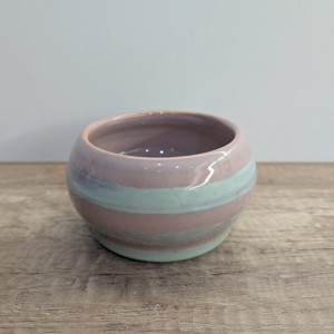 Ghiveci de flori din ceramică cu dungi -  - Artynos.ro