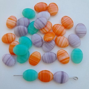 Margele din sticla ceha - 12x9x4mm - 24 buc / pachet - culori mixte, , , ARTYNOS