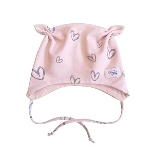Palarie tricotata pentru copii cu inimi, roz, LuannaBaby, Imbracaminte si moda, Esarfe, palarii, fularuri, Caciula, Cusatura, ARTYNOS