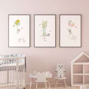 Kitten arta de perete, decorarea camerei pentru copii -  - Artynos.ro