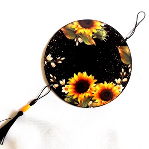ornament pe lemn cu floarea soarelui 43331 - Artynos.ro