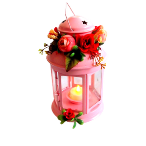 felinar decorat cu flori 42633 - Artynos.ro